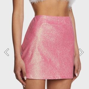 NWT Dolls Kill Sugar Thrillz Twinkle Kiss Glitter Mini Skirt